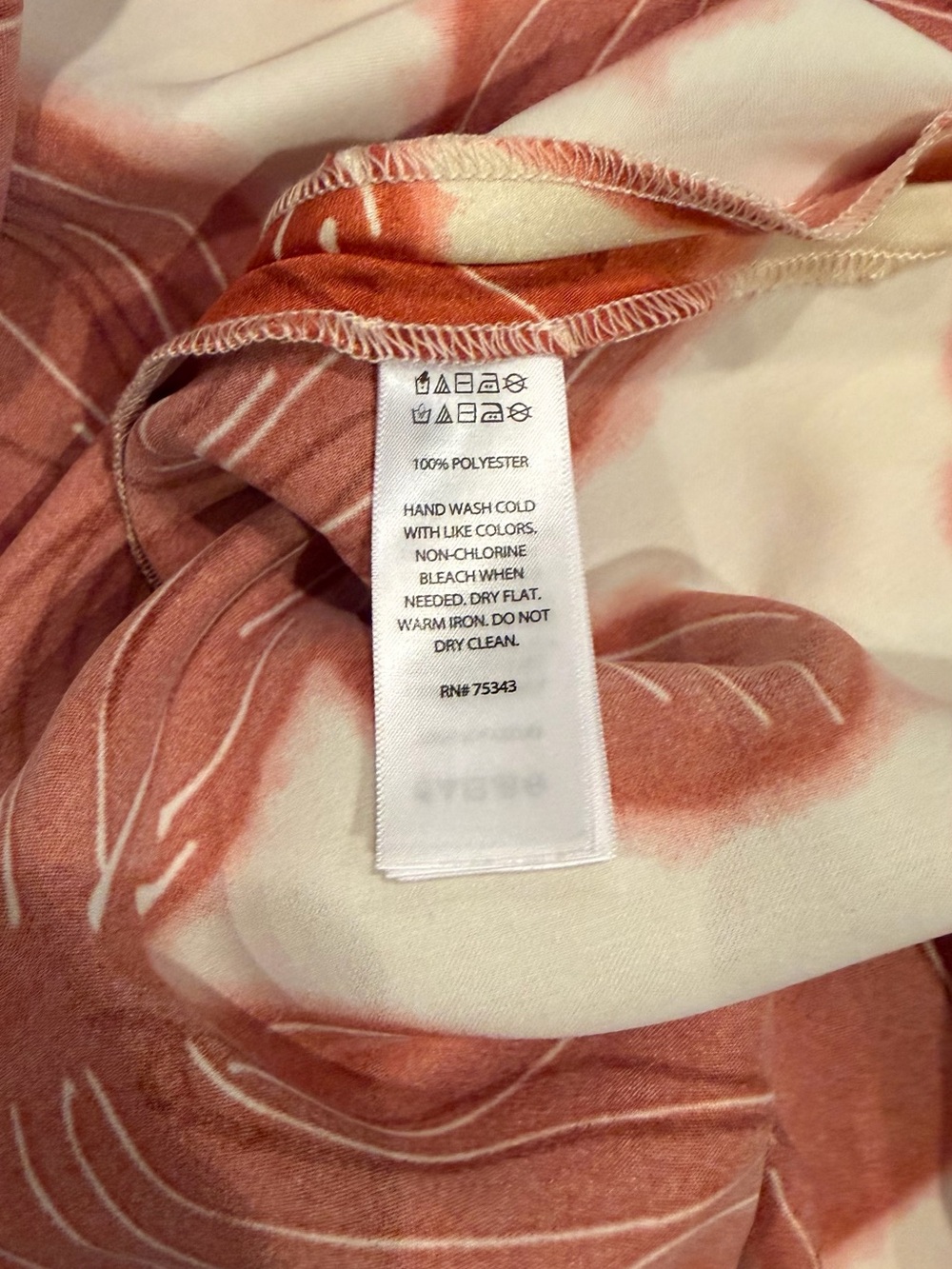 House of Harlow 1960 Satin Floral Midi Dress Rust Ivory M NWT - Picture 6 of 6